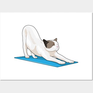 Cat Yoga Meditation Fitness Posters and Art